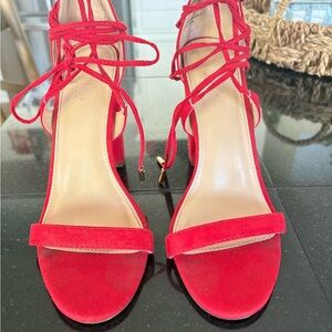 Charlotte Russe Red Lace-Up Heels